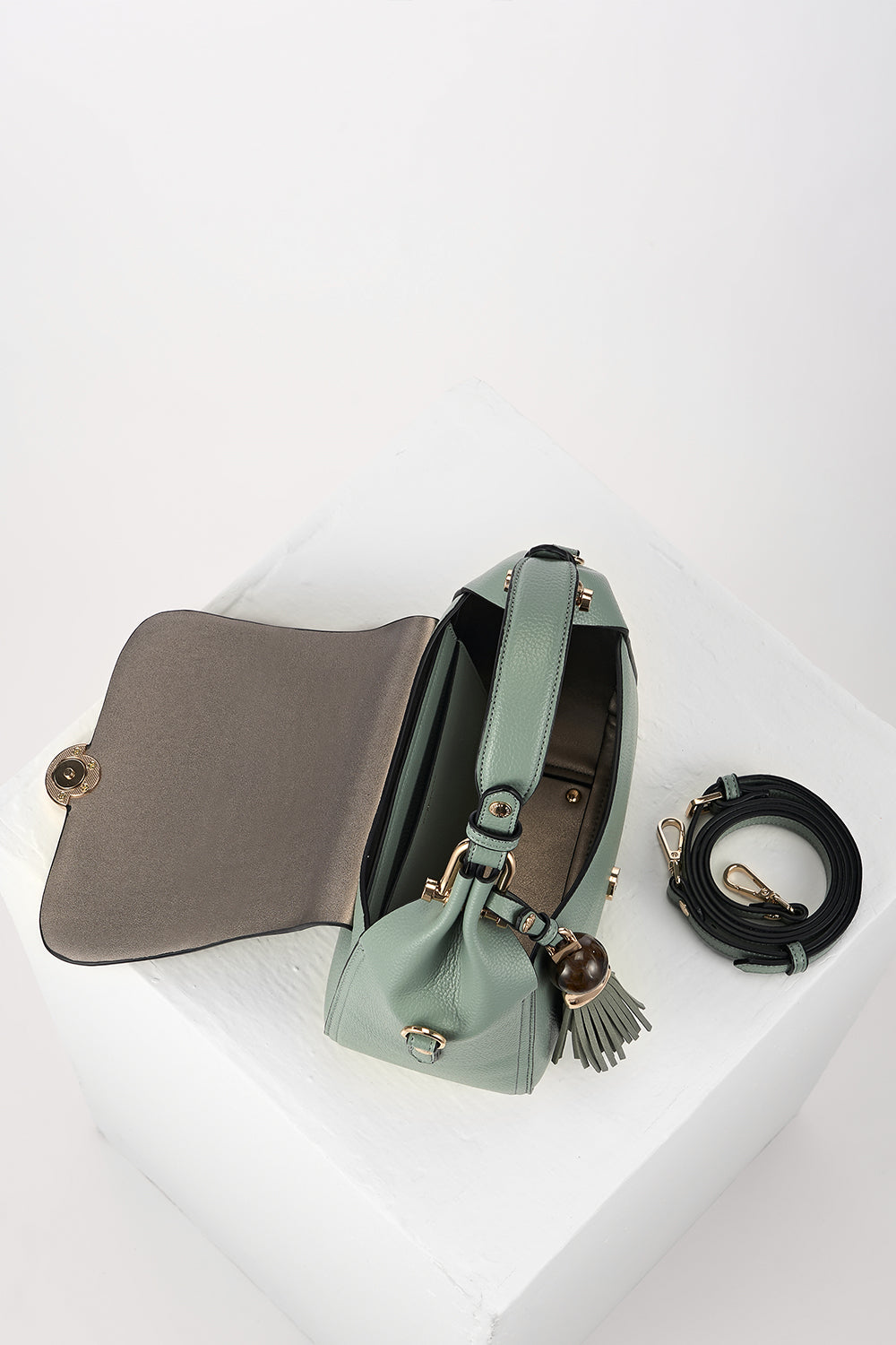 Diana Spearmint Green Top Handle Crossbody
