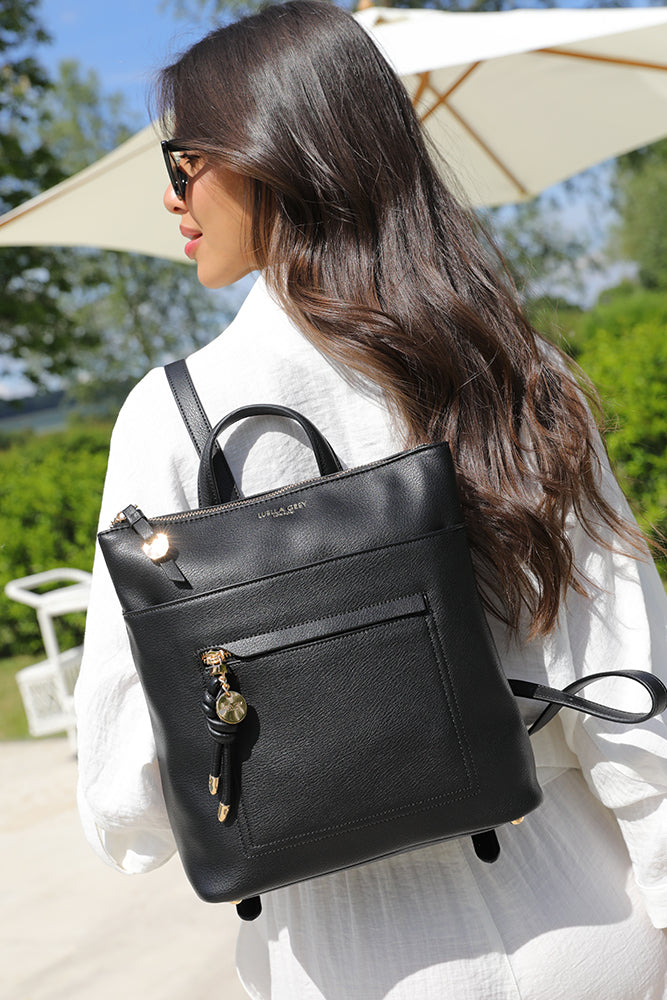 Ella Black Small Casual Backpack