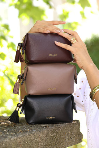 Elletra Black Mini Wash Bag