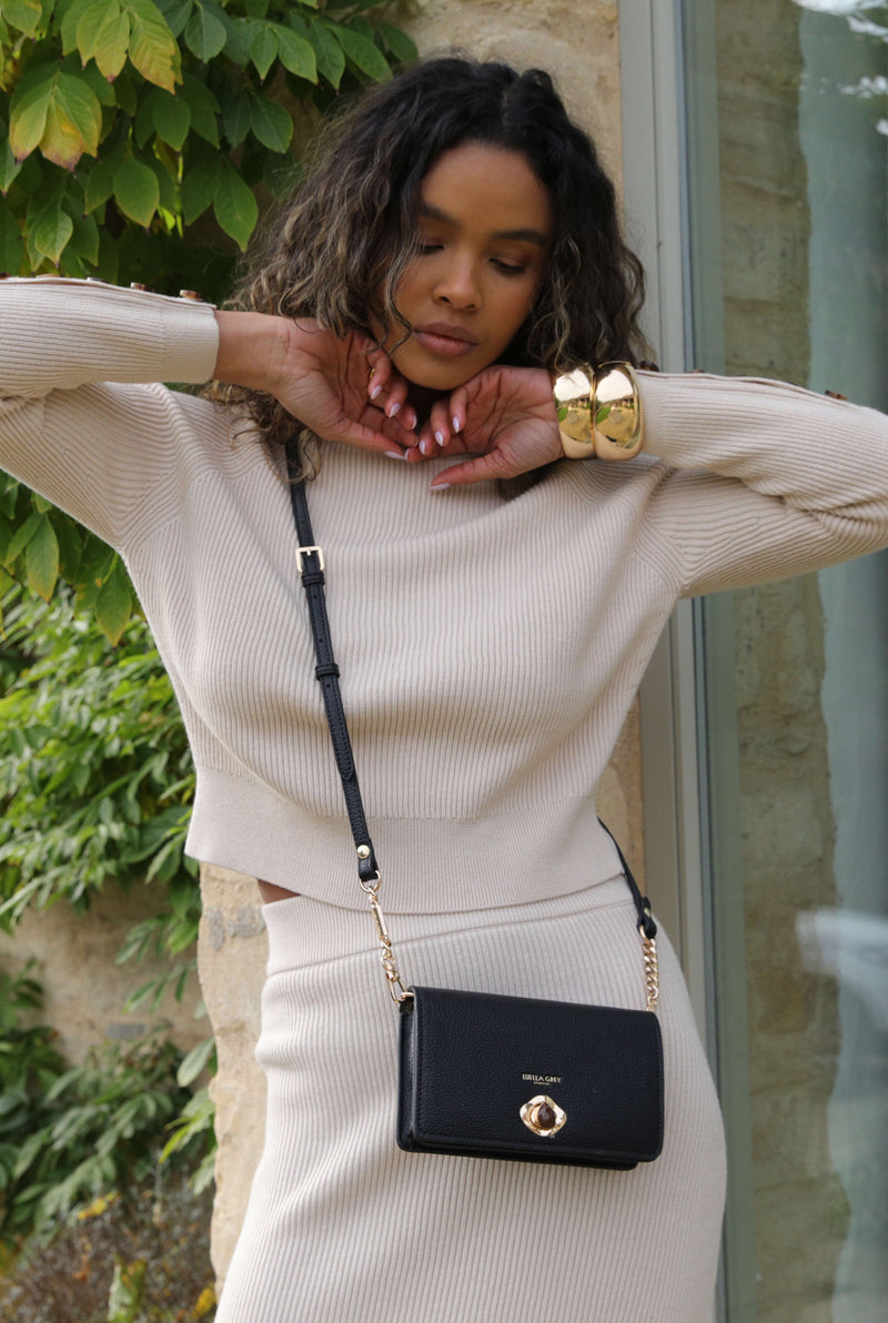 Eloise Black Phone Bag