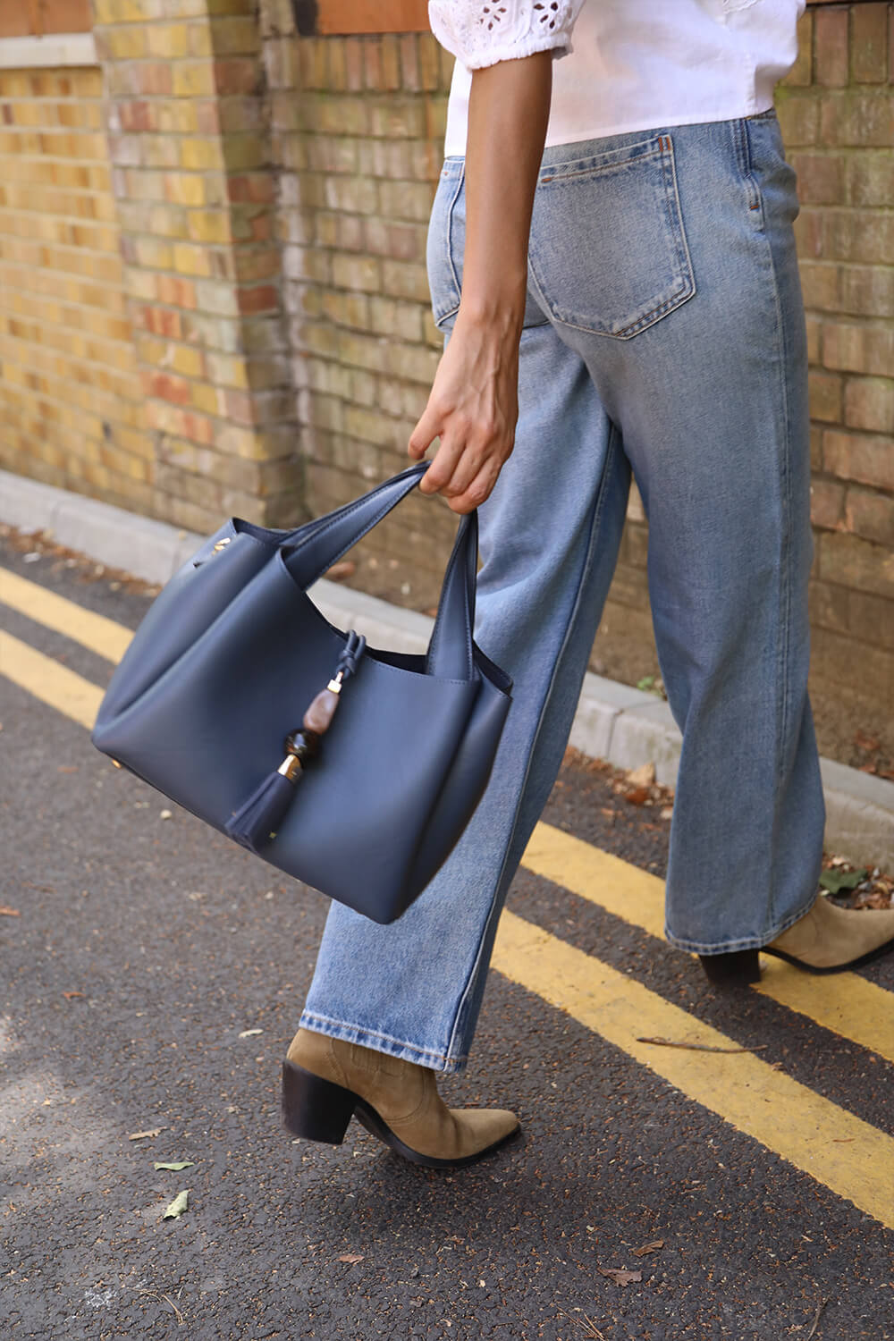 Etta Denim Blue Small Tote