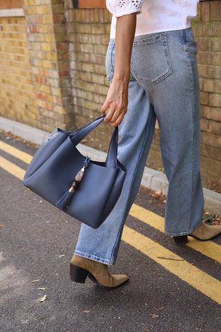 Etta Denim Blue Small Tote