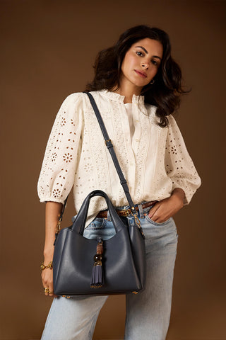 Etta Denim Blue Small Tote