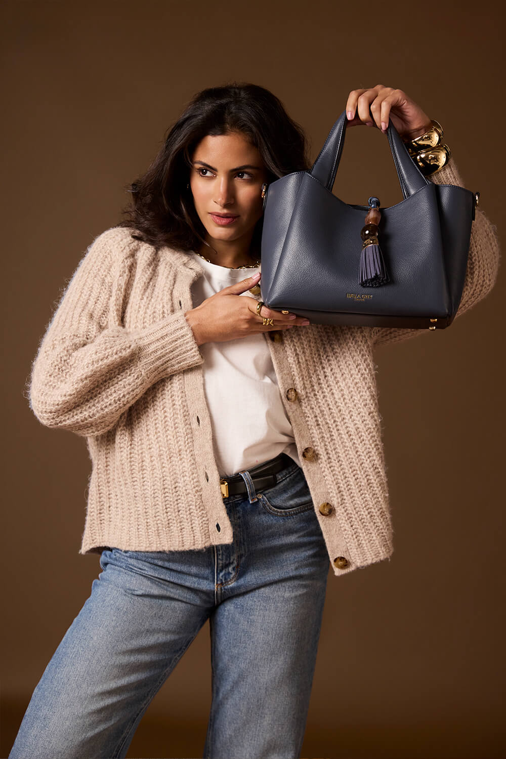 Etta Denim Blue Small Tote