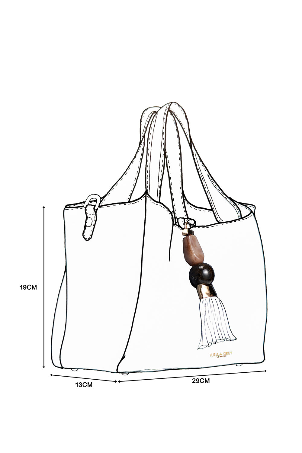 Etta Black Croc Small Tote