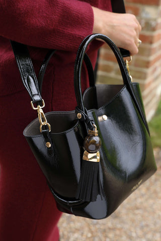 Flo Black Patent Crossbody