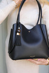 Floella Black Tote
