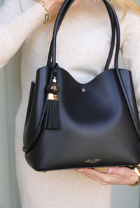 Floella Black Tote