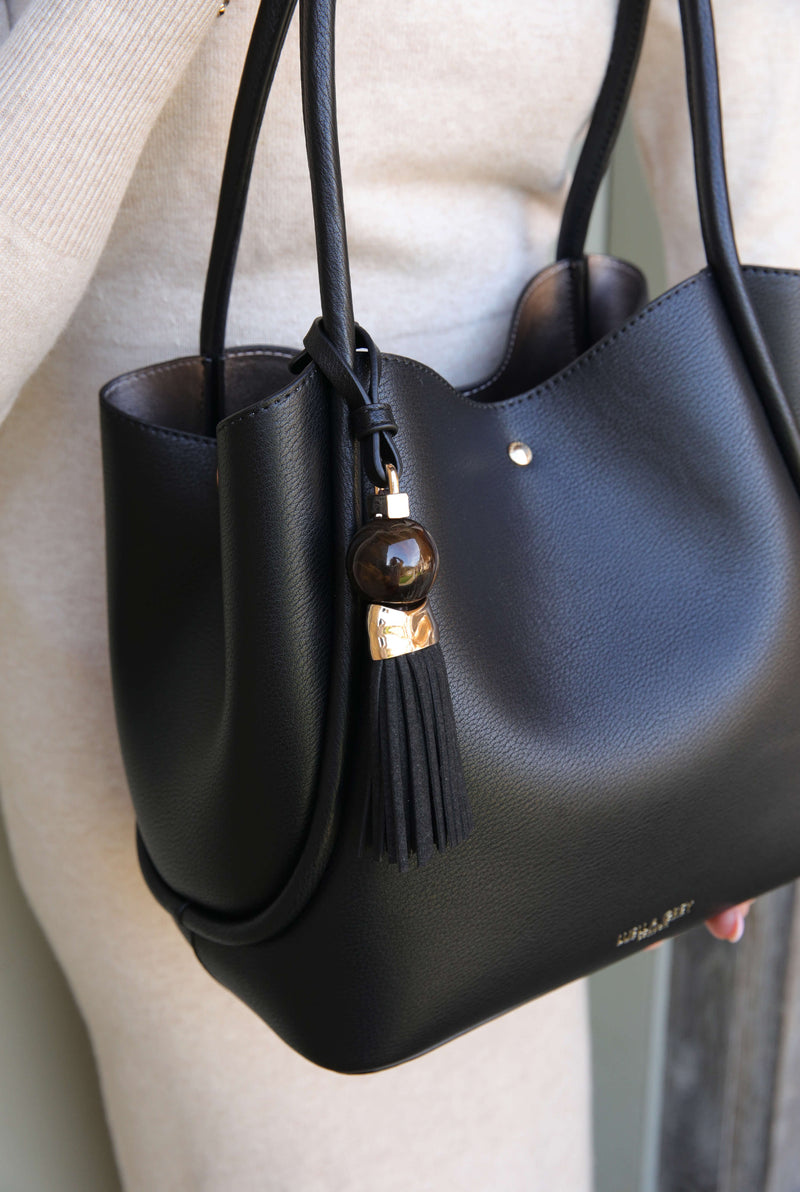 Floella Black Tote