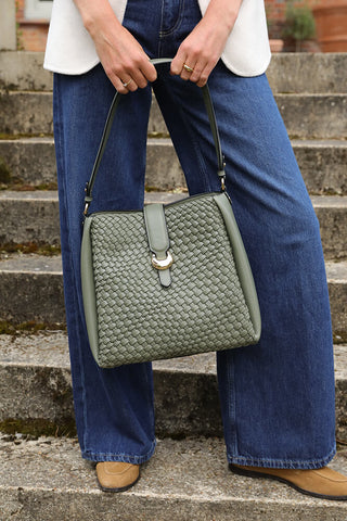 Flora Khaki Weave Hobo