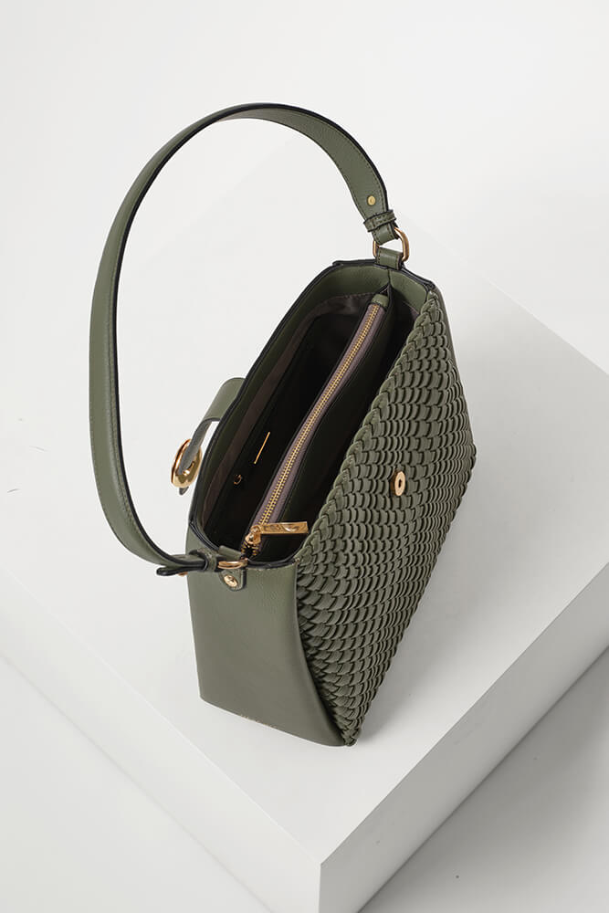 Flora Khaki Weave Hobo