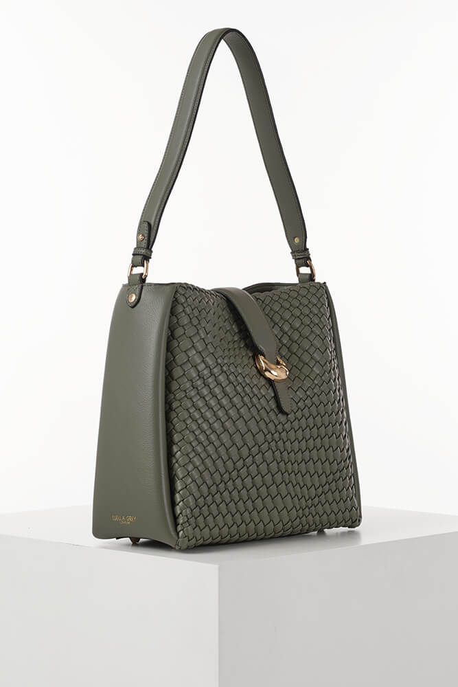 Flora Khaki Weave Hobo