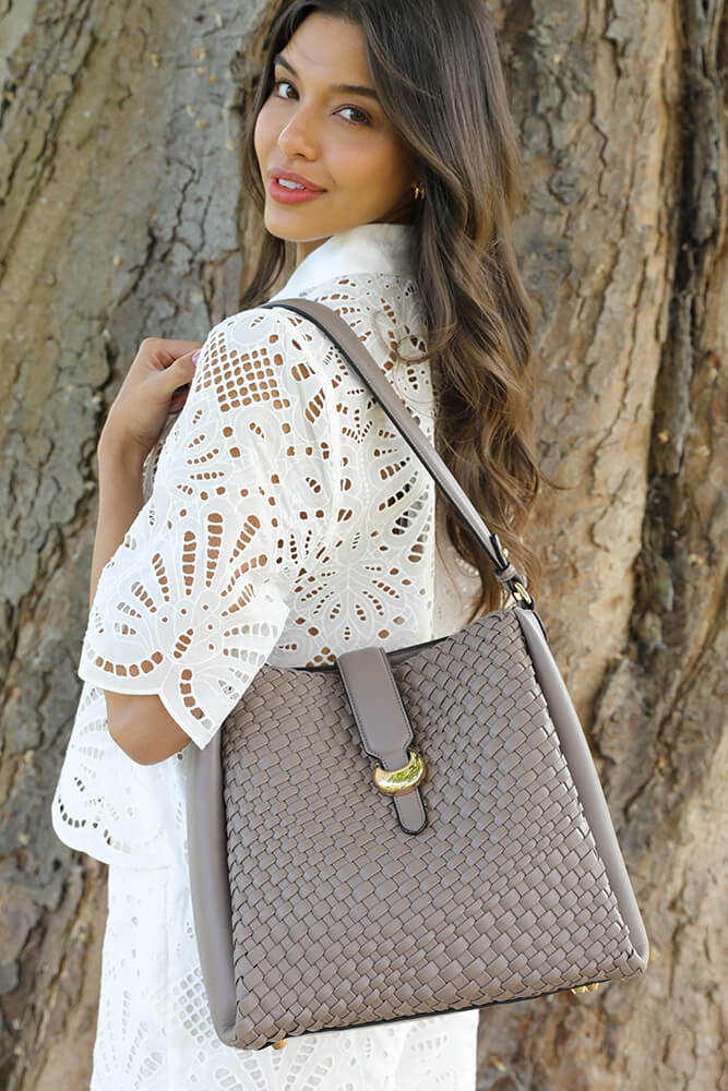 Flora Peat Weave Hobo