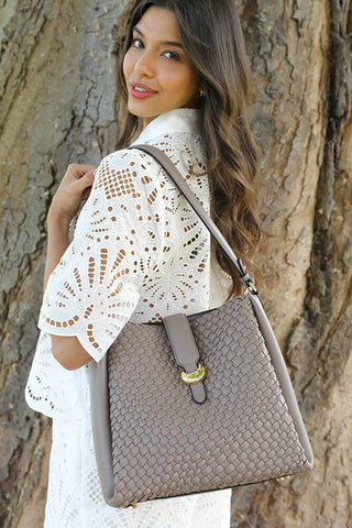 Flora Peat Weave Hobo