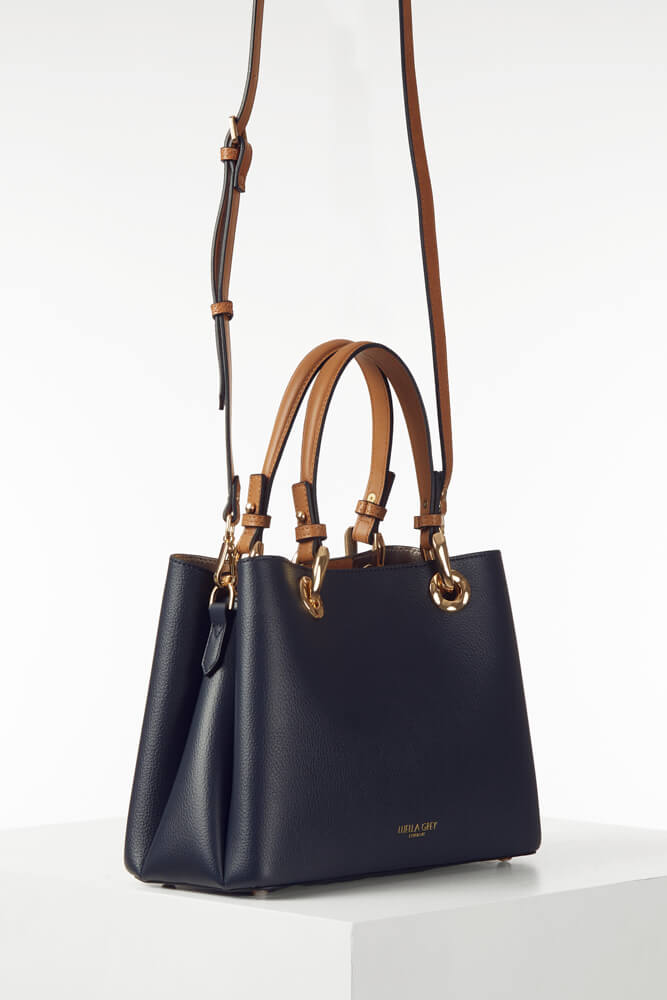 Gala Navy Crossbody Tote