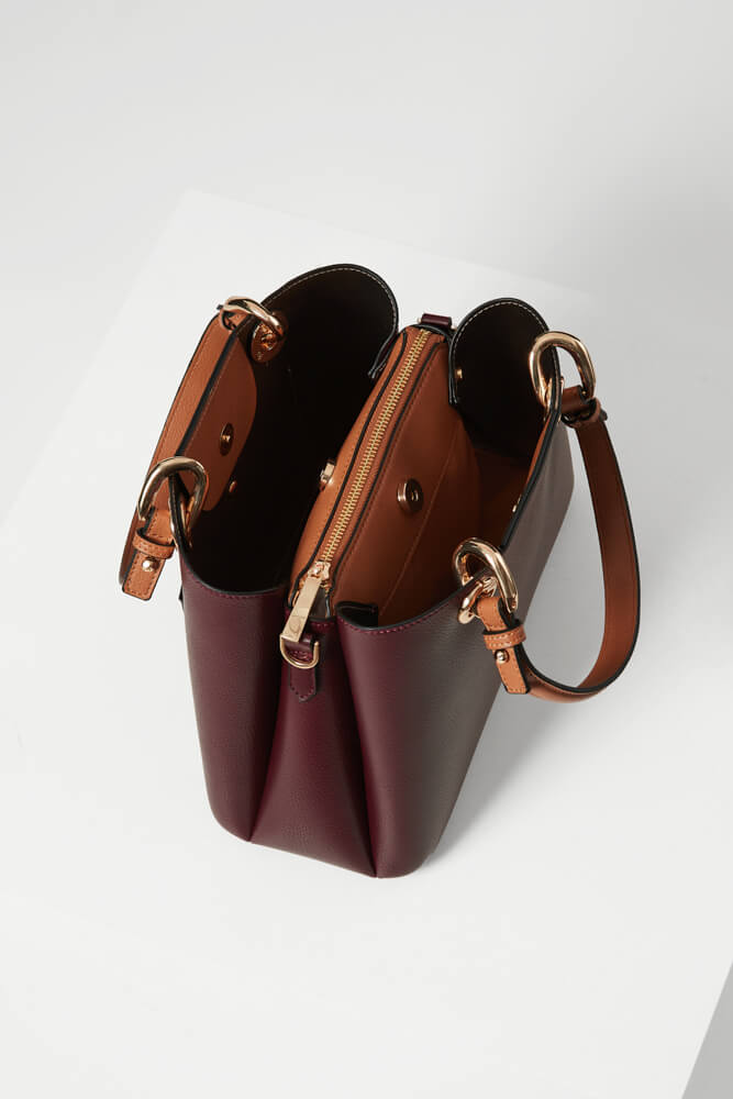 Gala Plum Crossbody Tote