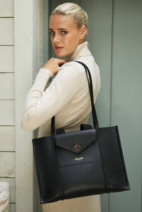 Giselle Black Laptop Tote