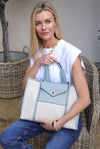 Giselle Powder Blue Laptop Tote