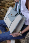 Giselle Powder Blue Laptop Tote