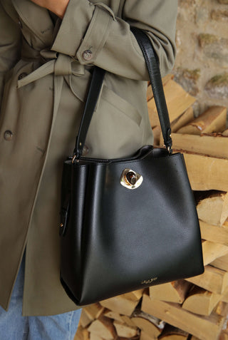 Henri Black Hobo Tote