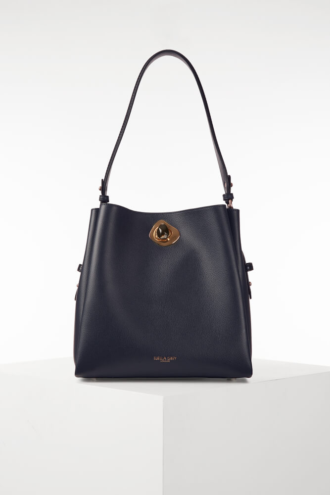 Henri Navy Hobo Tote