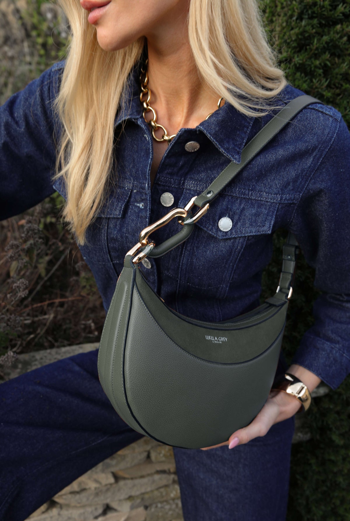 Hester Khaki Shoulder Bag