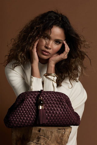 Indigo Black Cherry Oversized Clutch