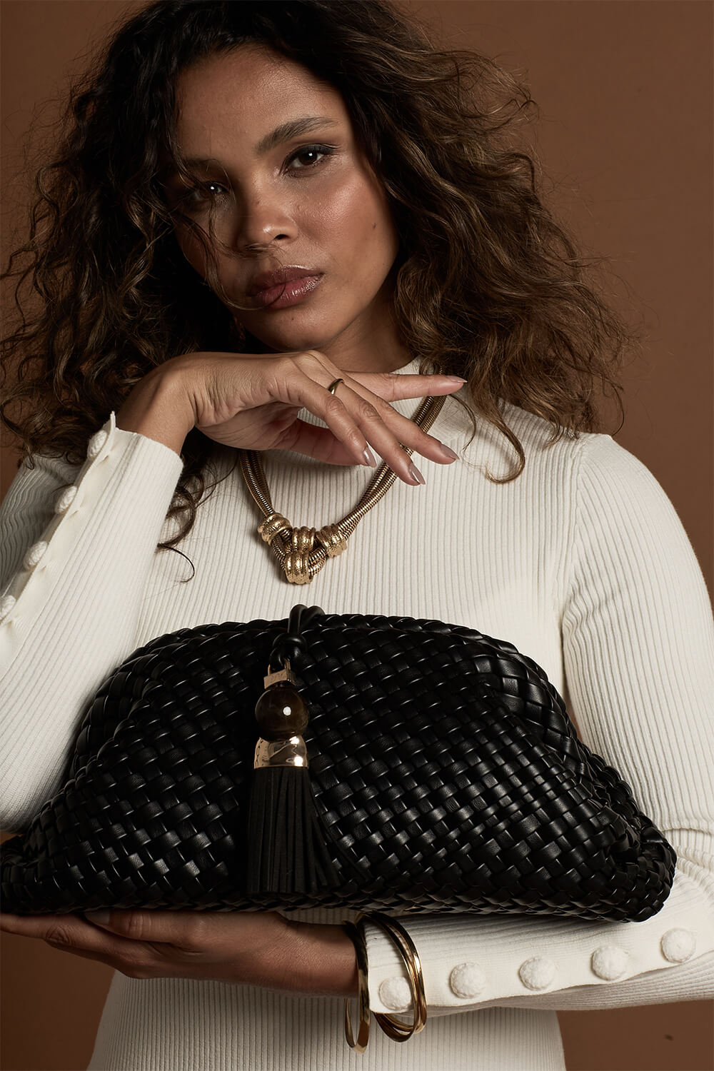Indigo Black Oversized Clutch