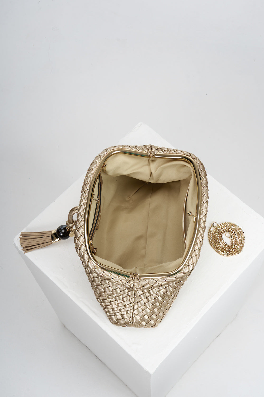 Indigo Gold Oversized Clutch