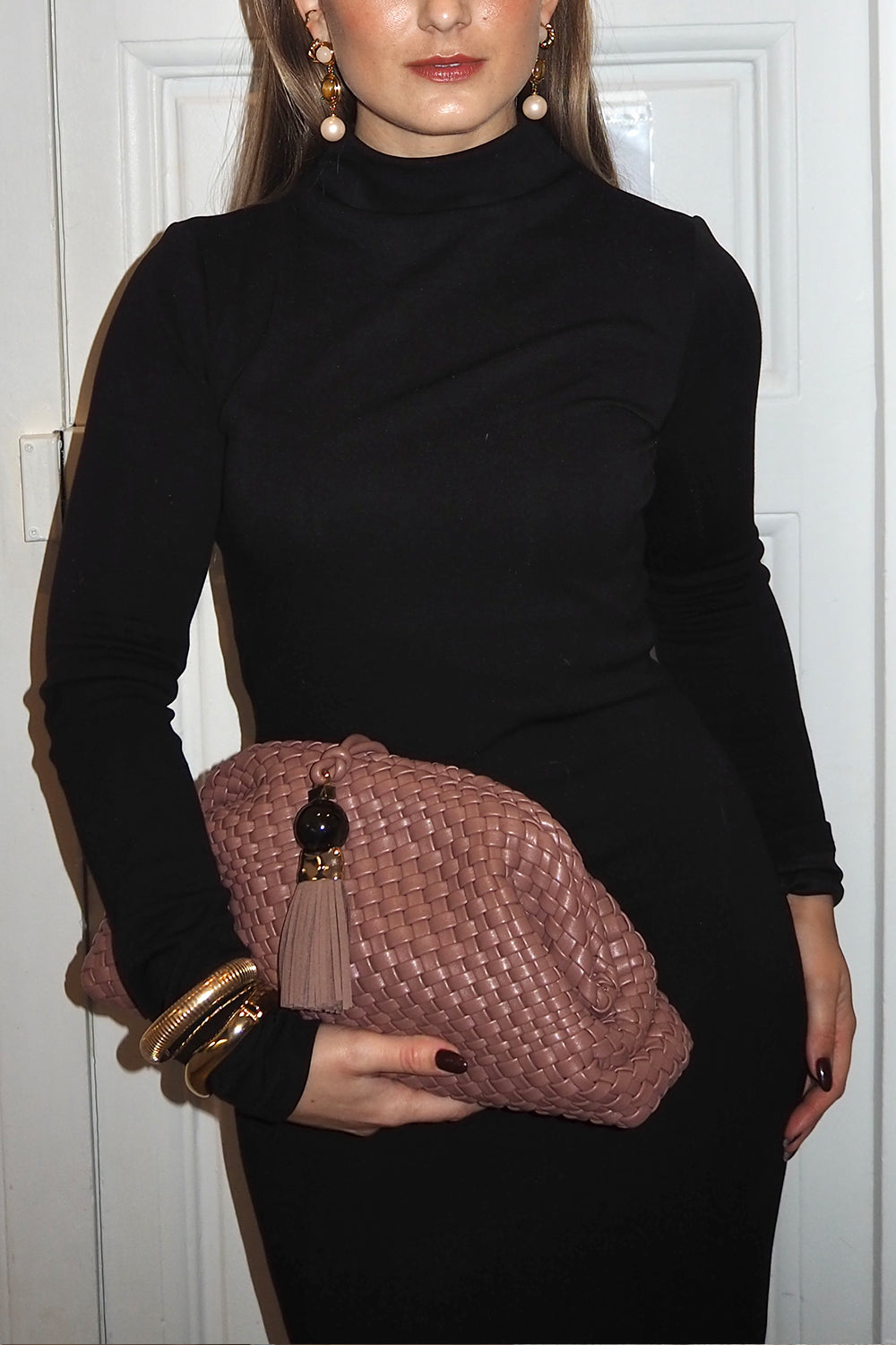 Indigo Pecan Oversized Clutch