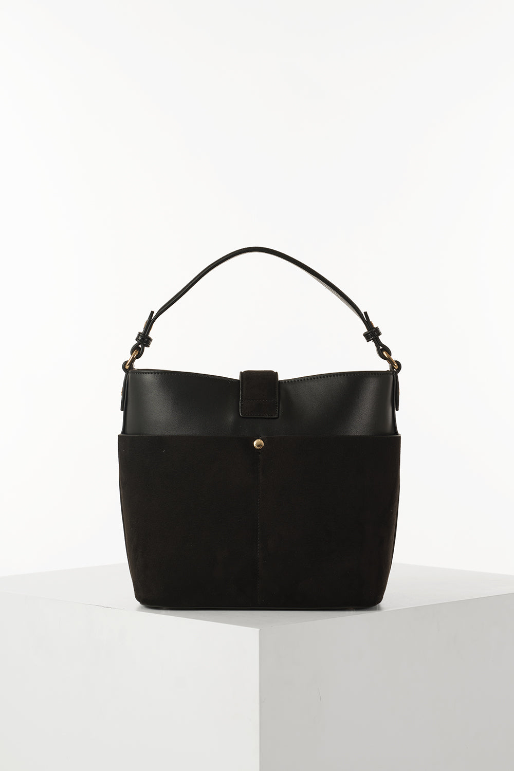 Indra Black Bucket Crossbody