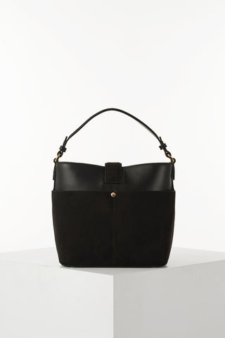 Indra Black Bucket Crossbody