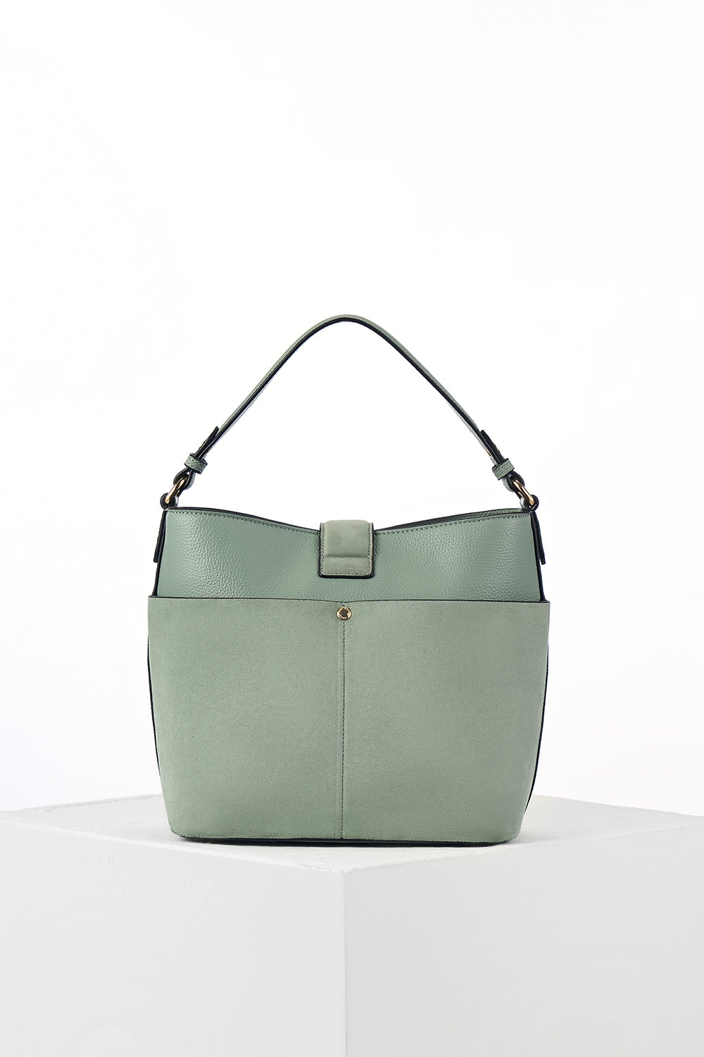Indra Spearmint Green Bucket Crossbody