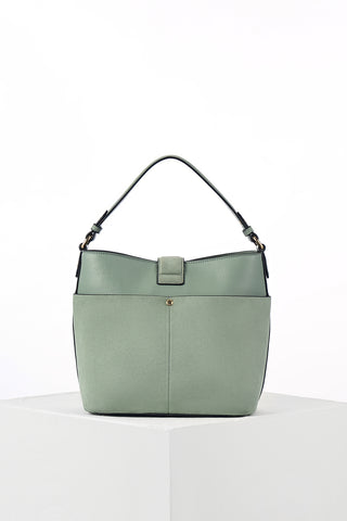 Indra Spearmint Green Bucket Crossbody