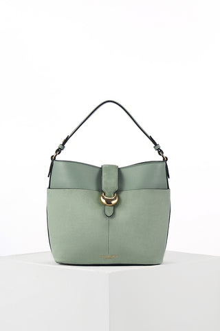 Indra Spearmint Green Bucket Crossbody