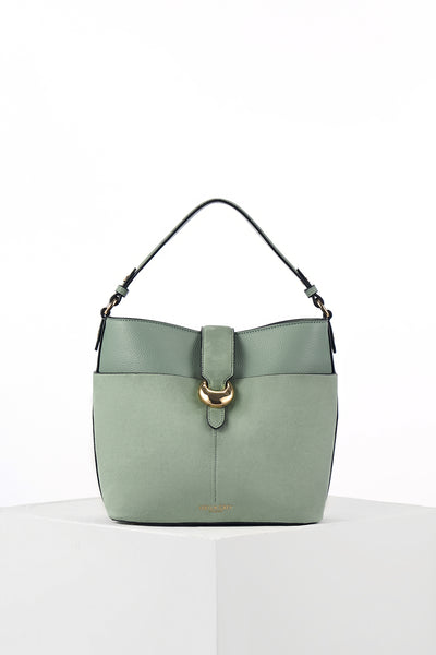 Indra Spearmint Green Bucket Crossbody
