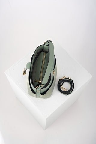 Indra Spearmint Green Bucket Crossbody