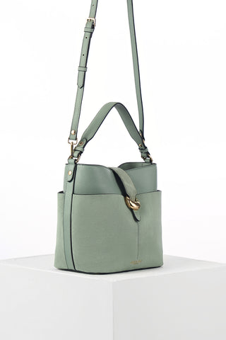 Indra Spearmint Green Bucket Crossbody