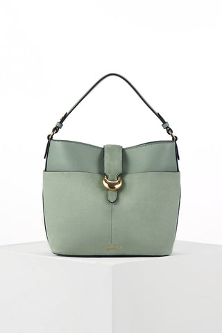 Indra Spearmint Green Bucket Crossbody