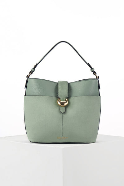 Indra Spearmint Green Bucket Crossbody