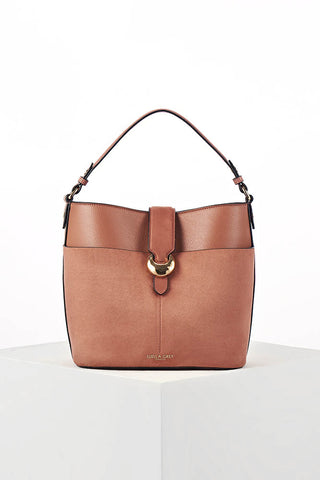 Indra Tuscan Blush Bucket Crossbody