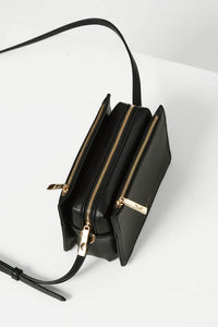 Ivy Black Zip Top Crossbody