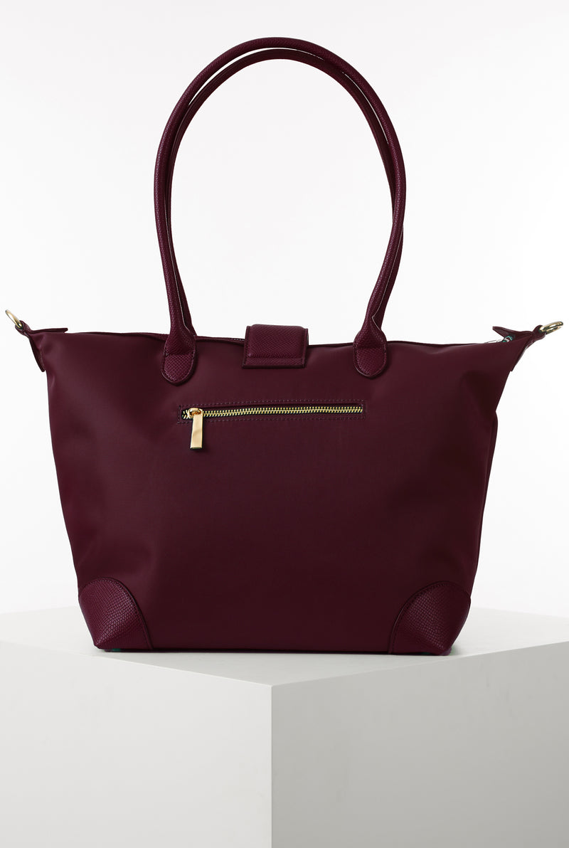 Lara Plum Laptop Work Tote