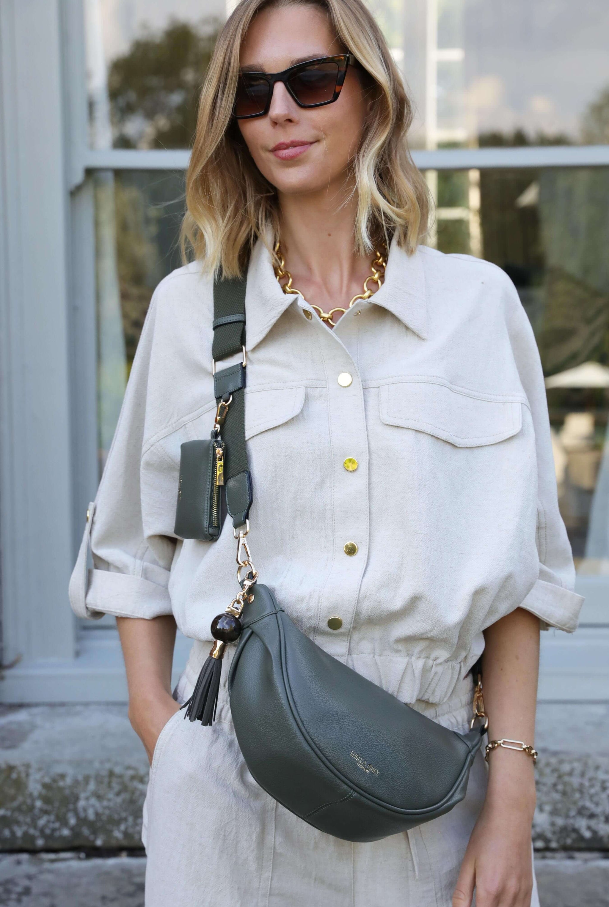 Lauren Khaki Sling Bag