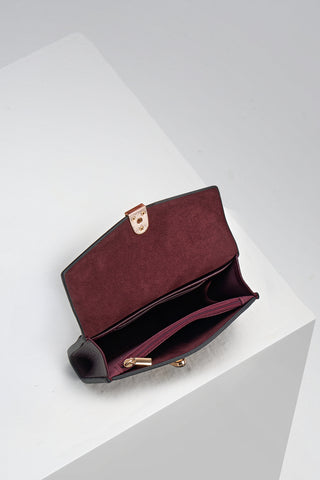 Leontina Black Cherry Medium Purse