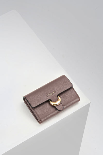 Letitia Fawn faux leather Medium Purse with molten metal Cannon Street clasp closure detail on the front
