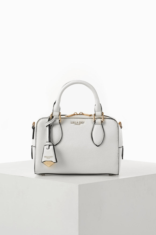 Lilian White Barrel Crossbody