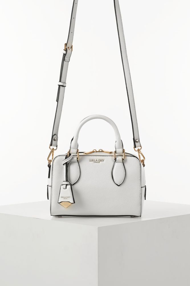 Lilian White Barrel Crossbody