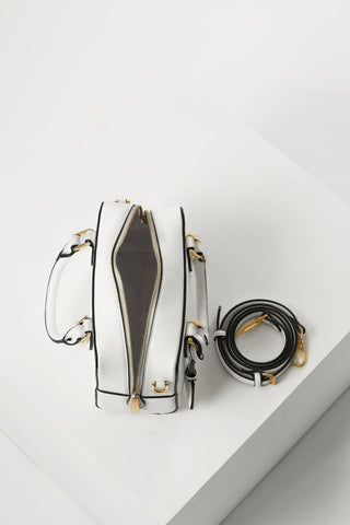 Lilian White Barrel Crossbody