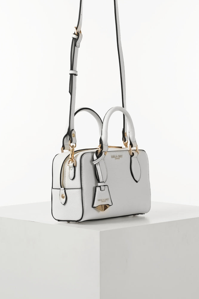 Lilian White Barrel Crossbody